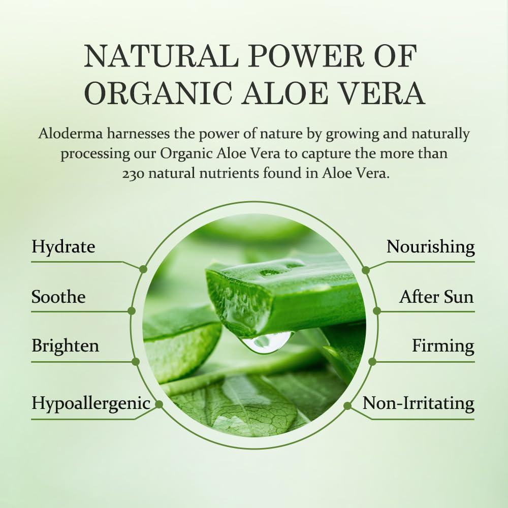 Aloderma Aloe Vera Gel application on skin