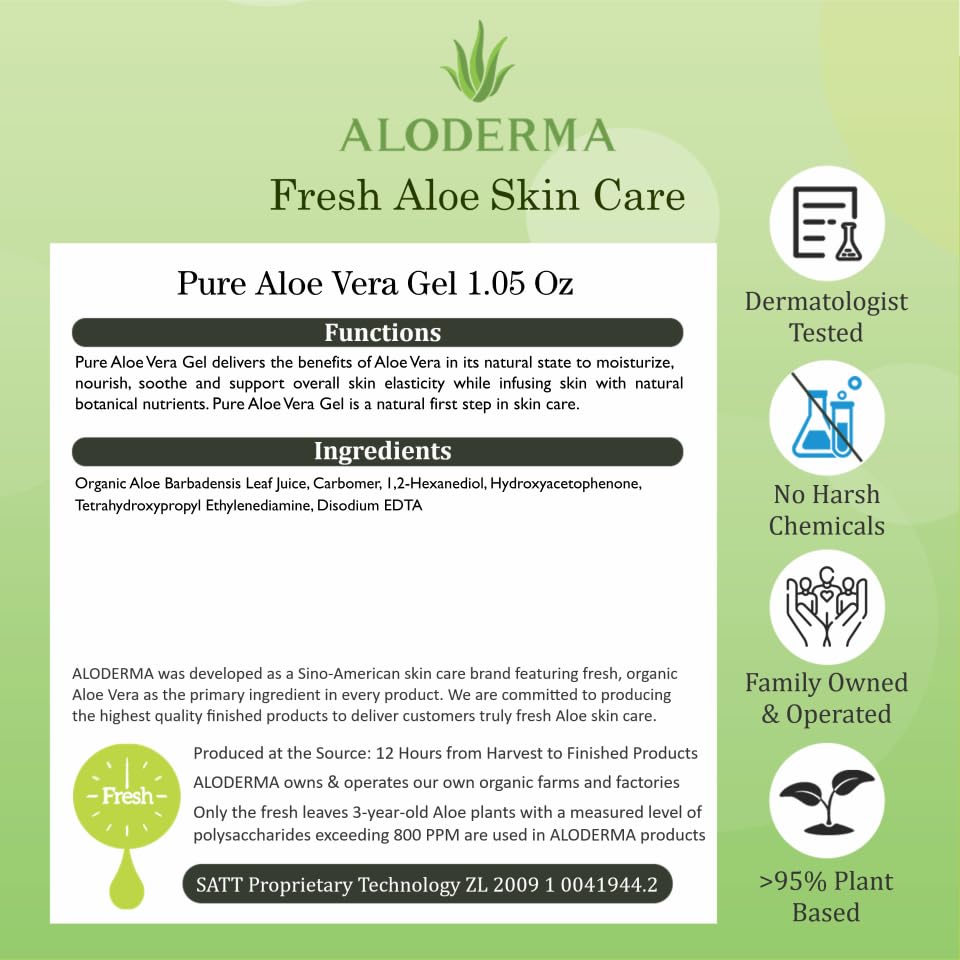 Aloderma Aloe Vera Gel being applied to skin