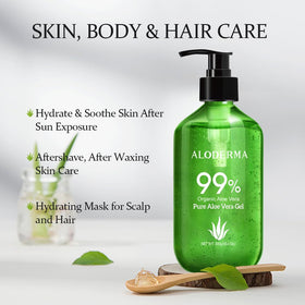 Aloderma Aloe Vera Gel close-up of pump mechanism