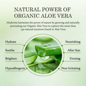 Aloderma Aloe Vera Gel in a bathroom setting