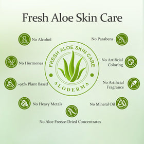 Aloderma Aloe Vera Gel in a bathroom setting