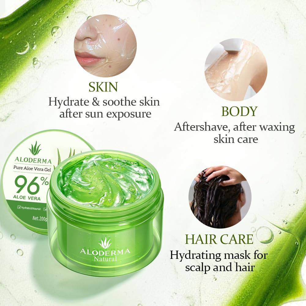 Aloderma Aloe Vera Gel packaging side view