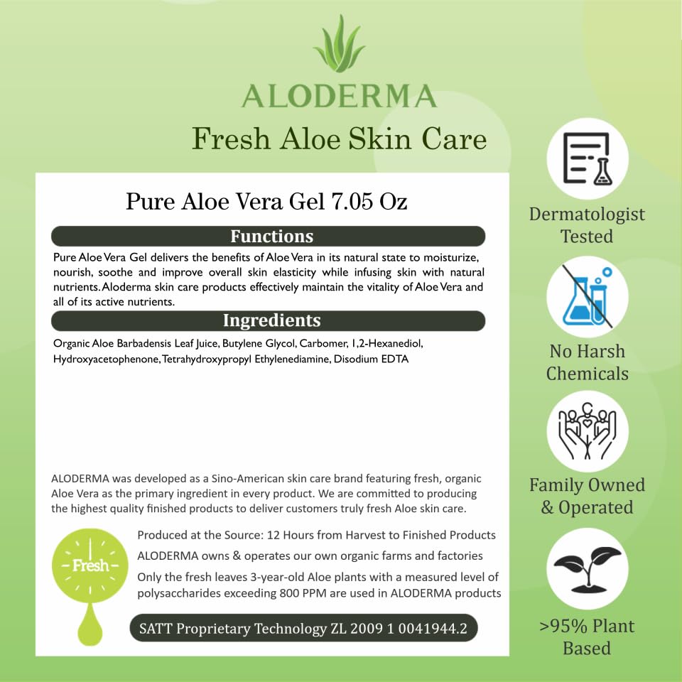 Aloderma Aloe Vera Gel with other skincare products