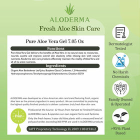 Aloderma Aloe Vera Gel with other skincare products