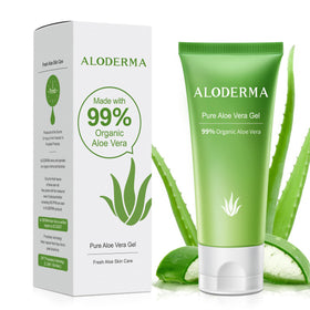 Aloderma Travel Size Aloe Vera Gel 1.5oz tube front view