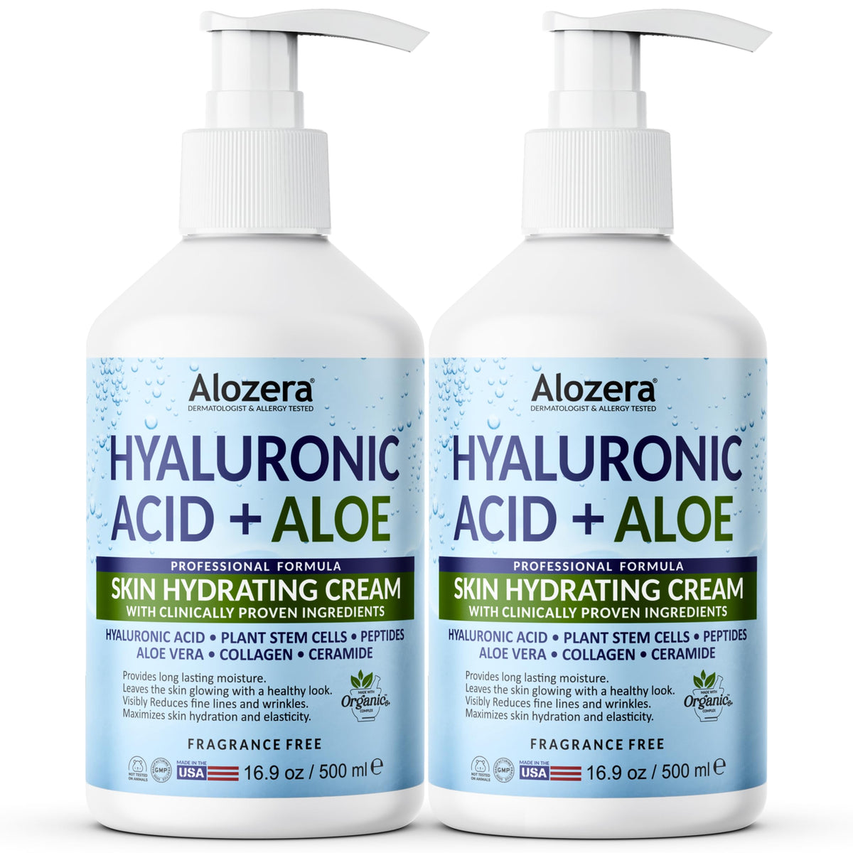 Alozera Hydrating Body Lotion with aloe vera and hyaluronic acid