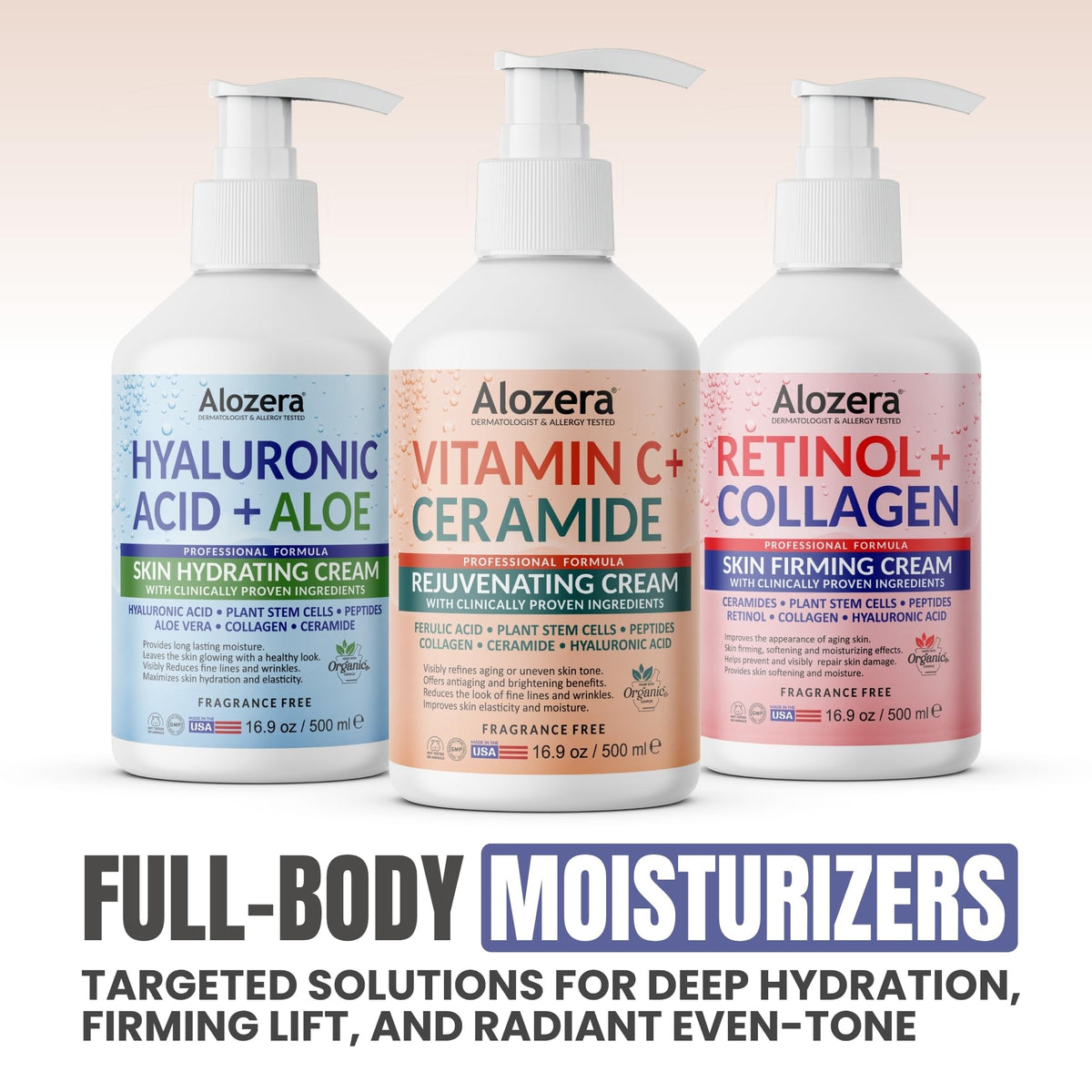 Alozera Rejuvenating Body Lotion 16.9 oz with fresh ingredients