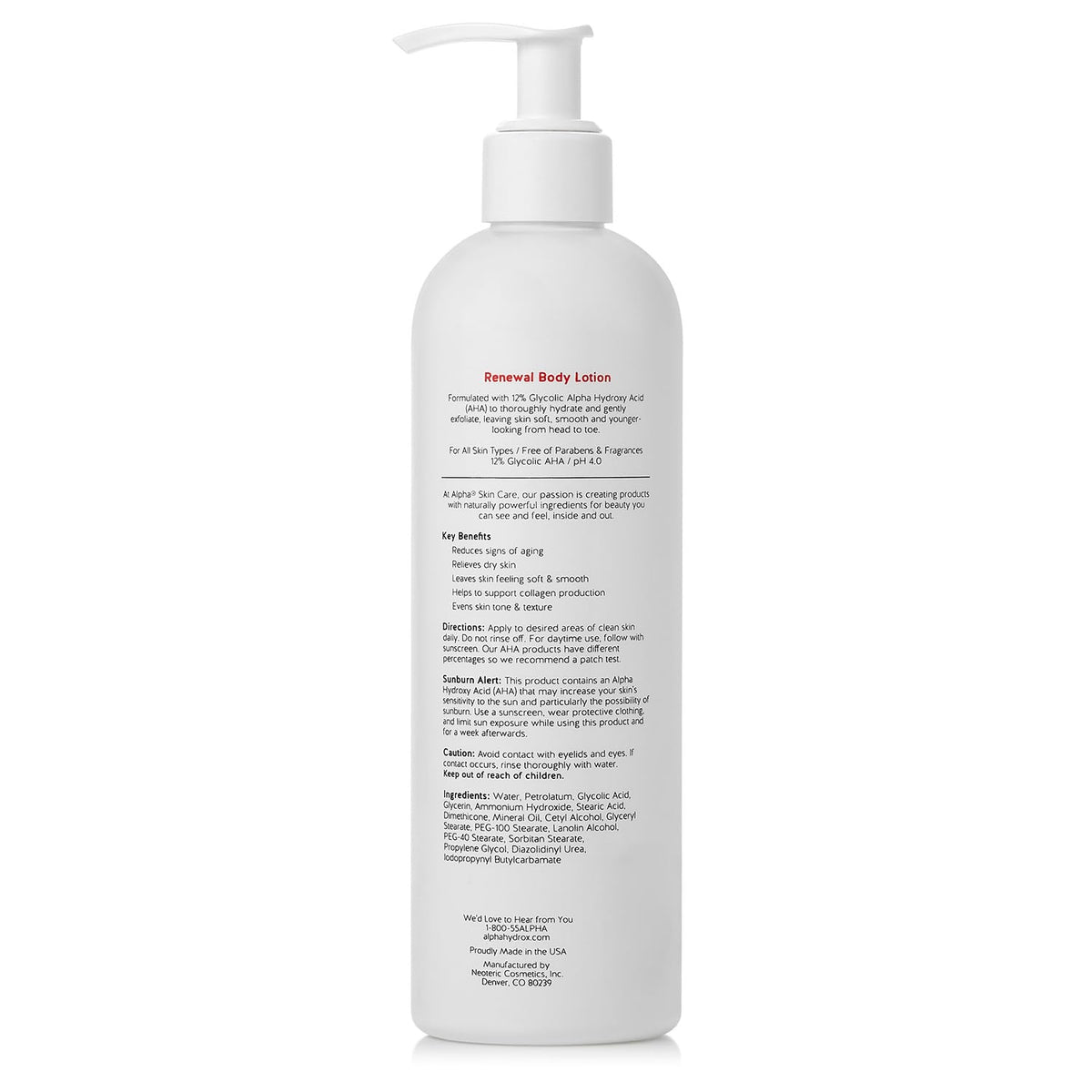 Alpha Revitalizing Body Lotion 12% Glycolic AHA 2-pack display