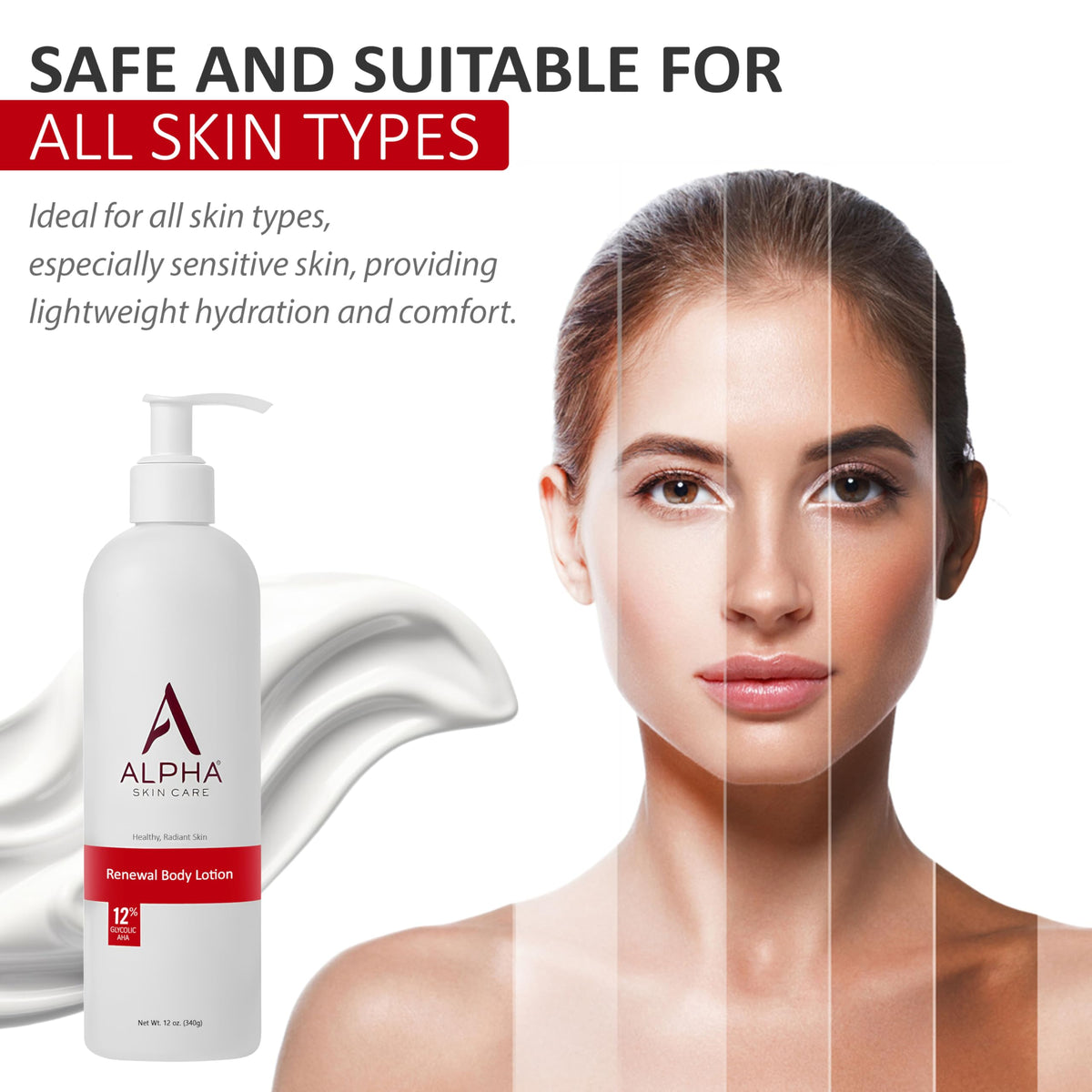 Alpha Revitalizing Body Lotion 12 Oz application on skin