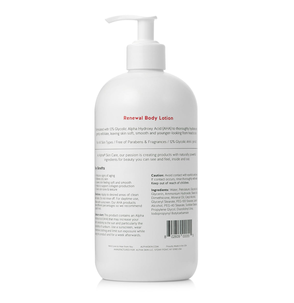 Alpha Revitalizing Body Lotion packaging details