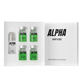 Alphainfuse Hair Serum for Men front view with botanical ingredients