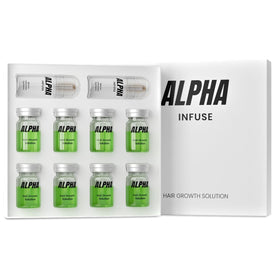 Alphainfuse Hair Serum for Men front view with bottle design
