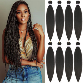 Alrence 26 Inch Pre Stretched Braiding Hair front view