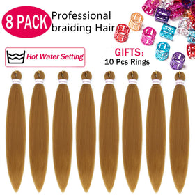 Alrence 30 Inch Pre Stretched Braiding Hair packaging and contents