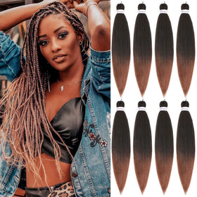 Alrence Braiding Hair 18 inch pre-stretched packs front view