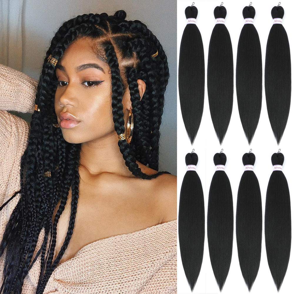 Alrence Braiding Hair 20 Inch pre-stretched packs front view