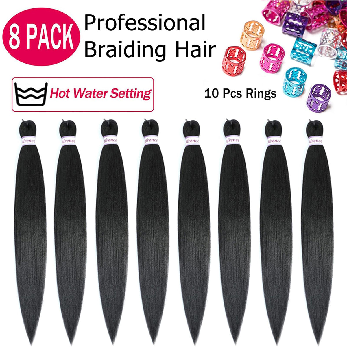 Alrence Braiding Hair 26 Inch close-up view of texture