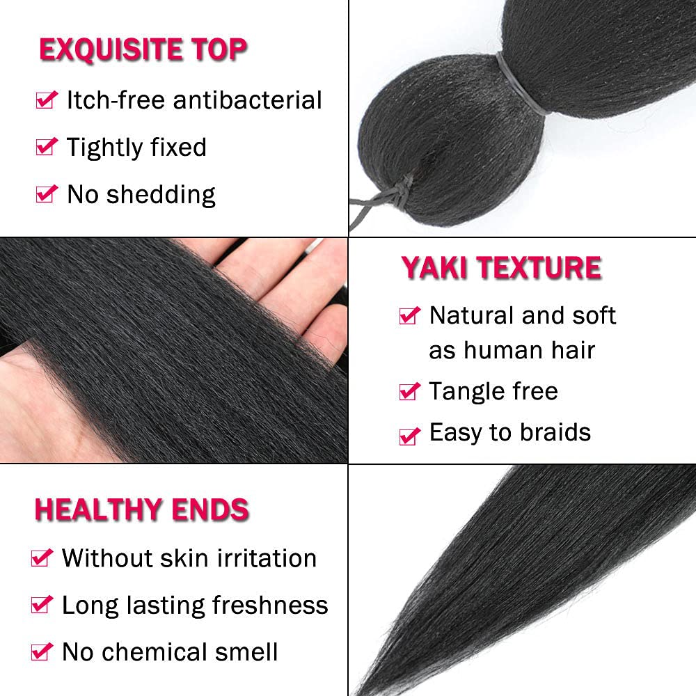 Alrence Braiding Hair 26 Inch displayed in different colors