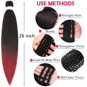Alrence Braiding Hair 26 Inch in a styled braid