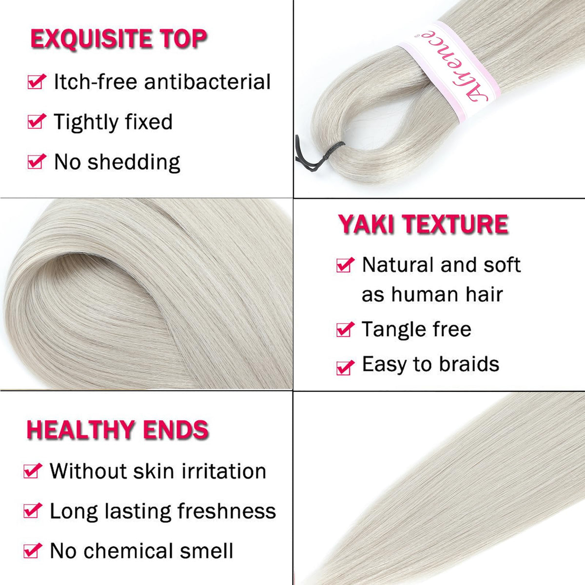 Alrence Braiding Hair 30 Inch close-up of texture