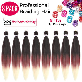 Alrence Braiding Hair 30 Inch showing ombre colour gradient