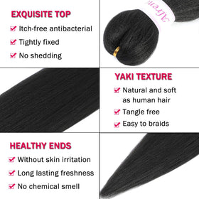 Alrence Braiding Hair 36 Inch displayed in various colors