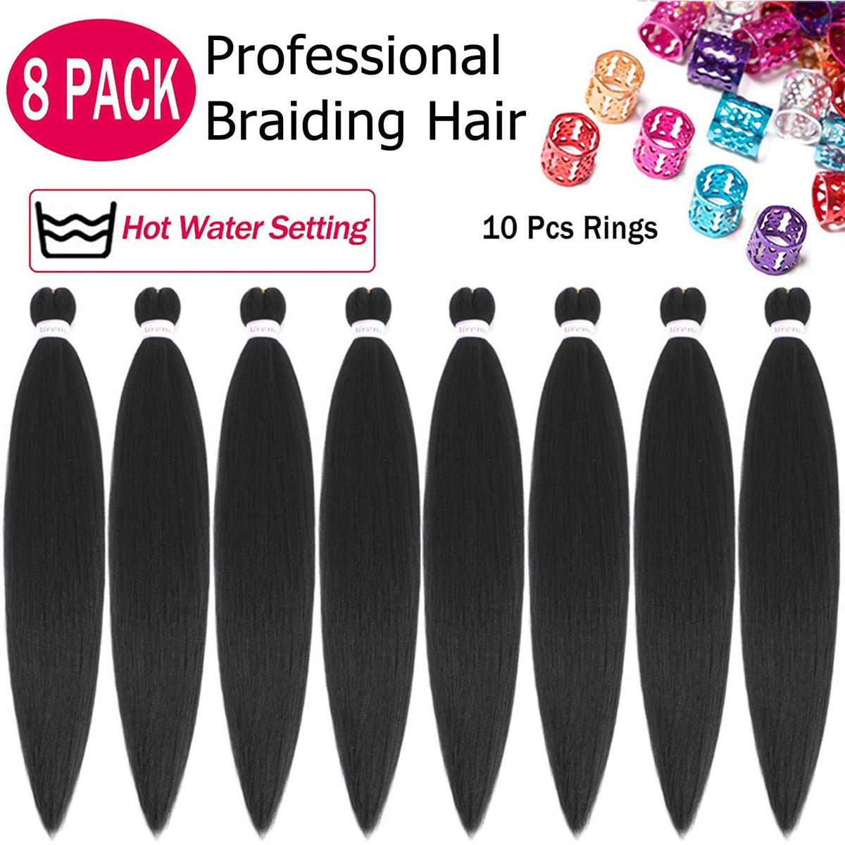 Alrence Braiding Hair 36 Inch packaging showing 8 packs