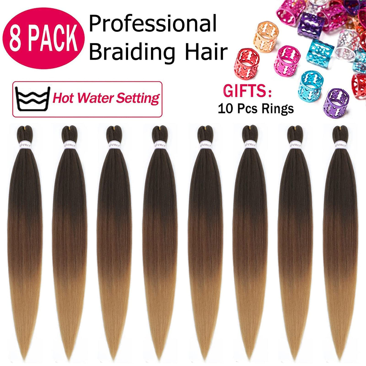 Alrence Braiding Hair 36 inch pre-stretched strands in a stylish braid