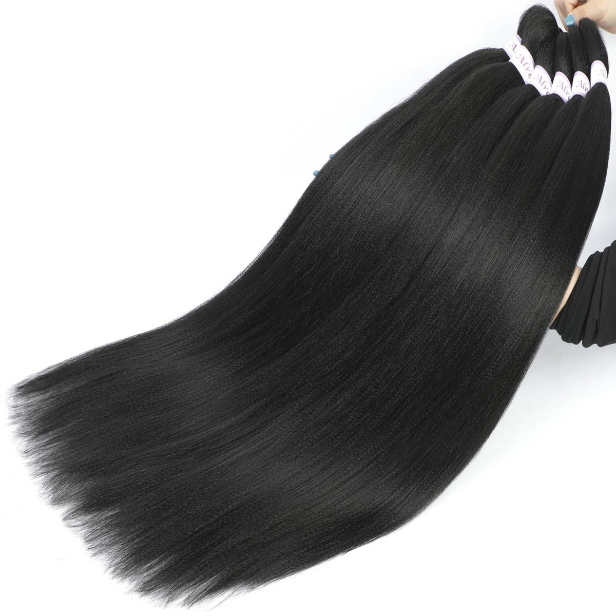Alrence Braiding Hair 36 Inch showing hot water setting process
