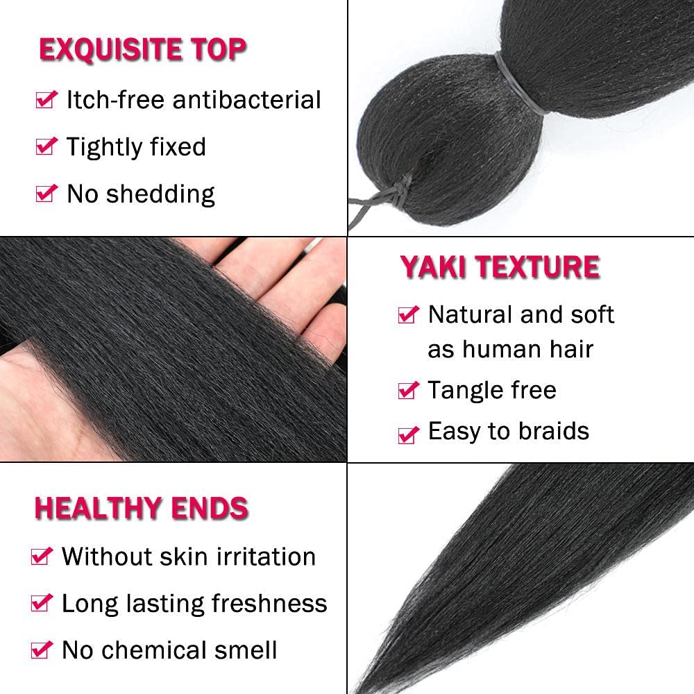 Alrence Braiding Hair 38 Inch close-up of texture