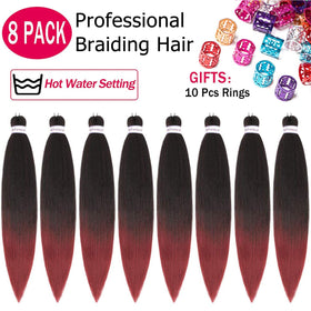 Alrence Braiding Hair 8 Packs packaging