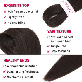 Alrence Braiding Hair 8 packs with rings