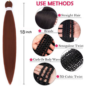 Alrence Braiding Hair displayed in different braid styles