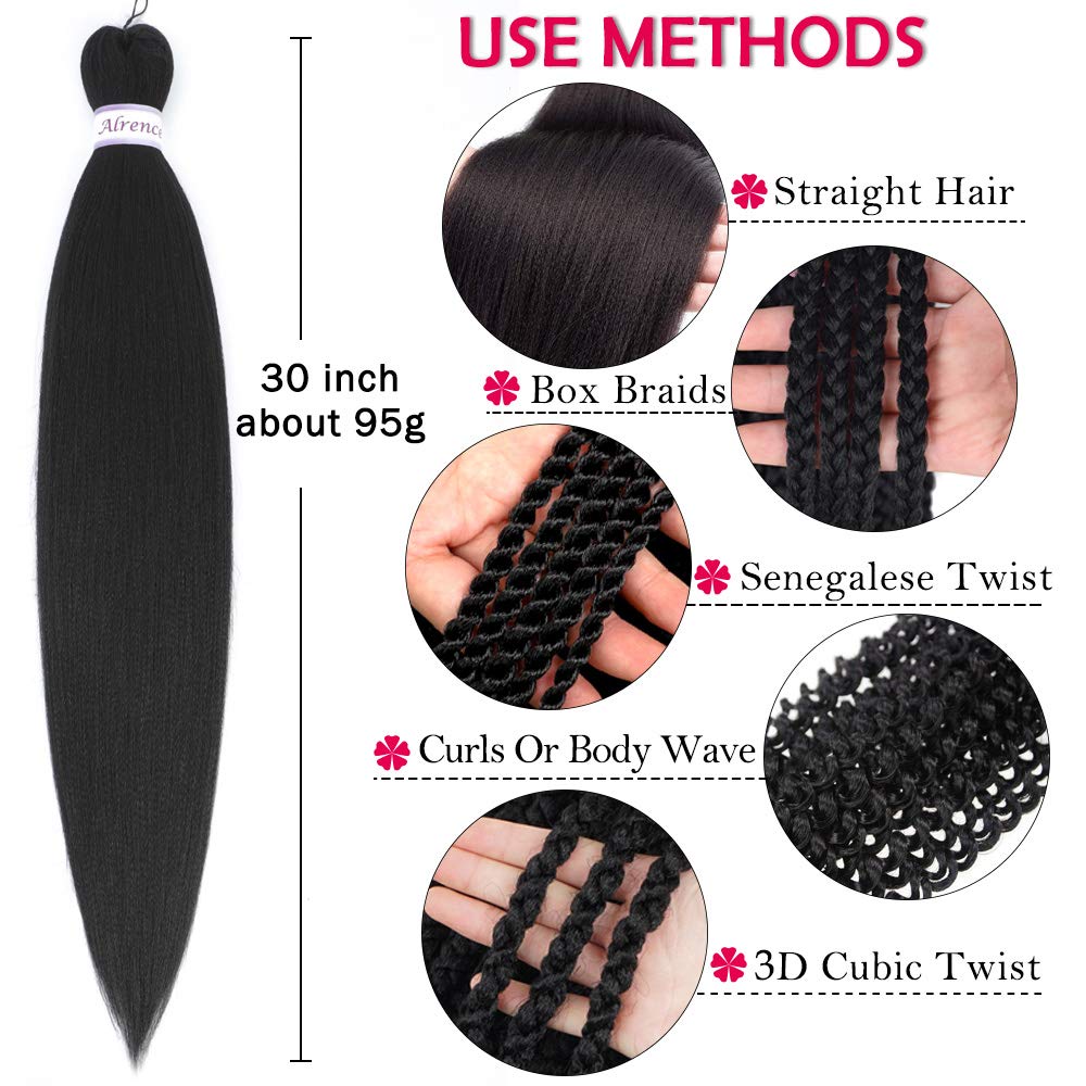 Alrence Braiding Hair displayed in various colors