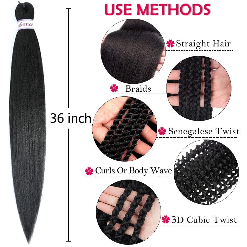 Alrence Braiding Hair displayed in various colors