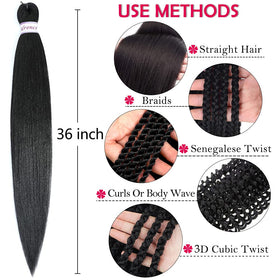 Alrence Braiding Hair displayed in various colors