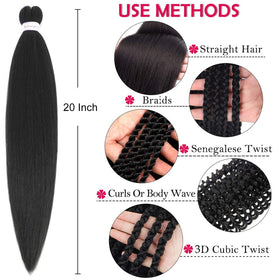 Alrence Braiding Hair displayed in various colours