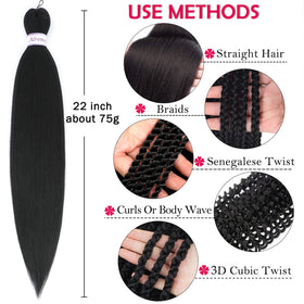 Alrence Braiding Hair displayed in various colours