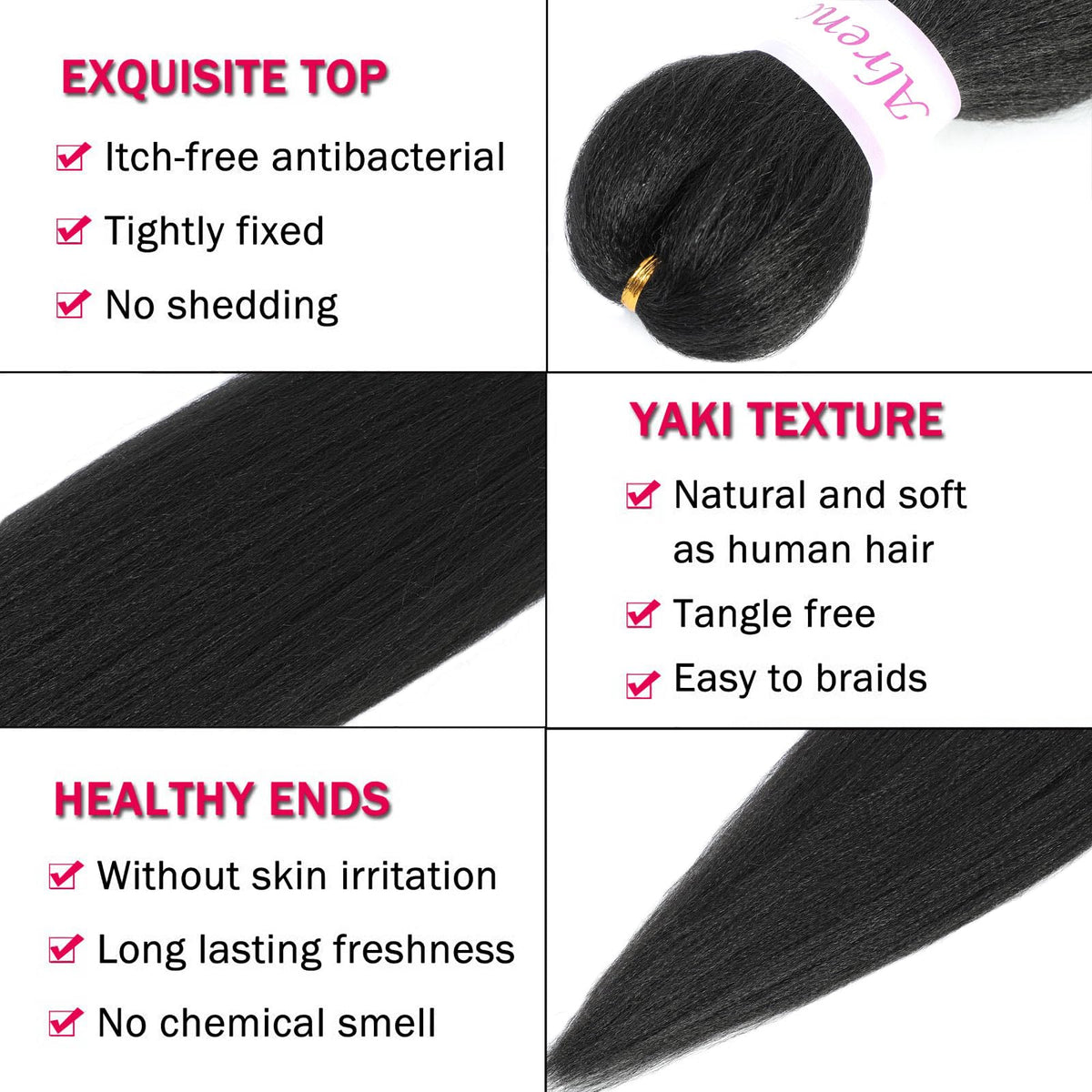 Alrence braiding hair in packaging