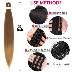 Alrence braiding hair packaging with 10pcs rings
