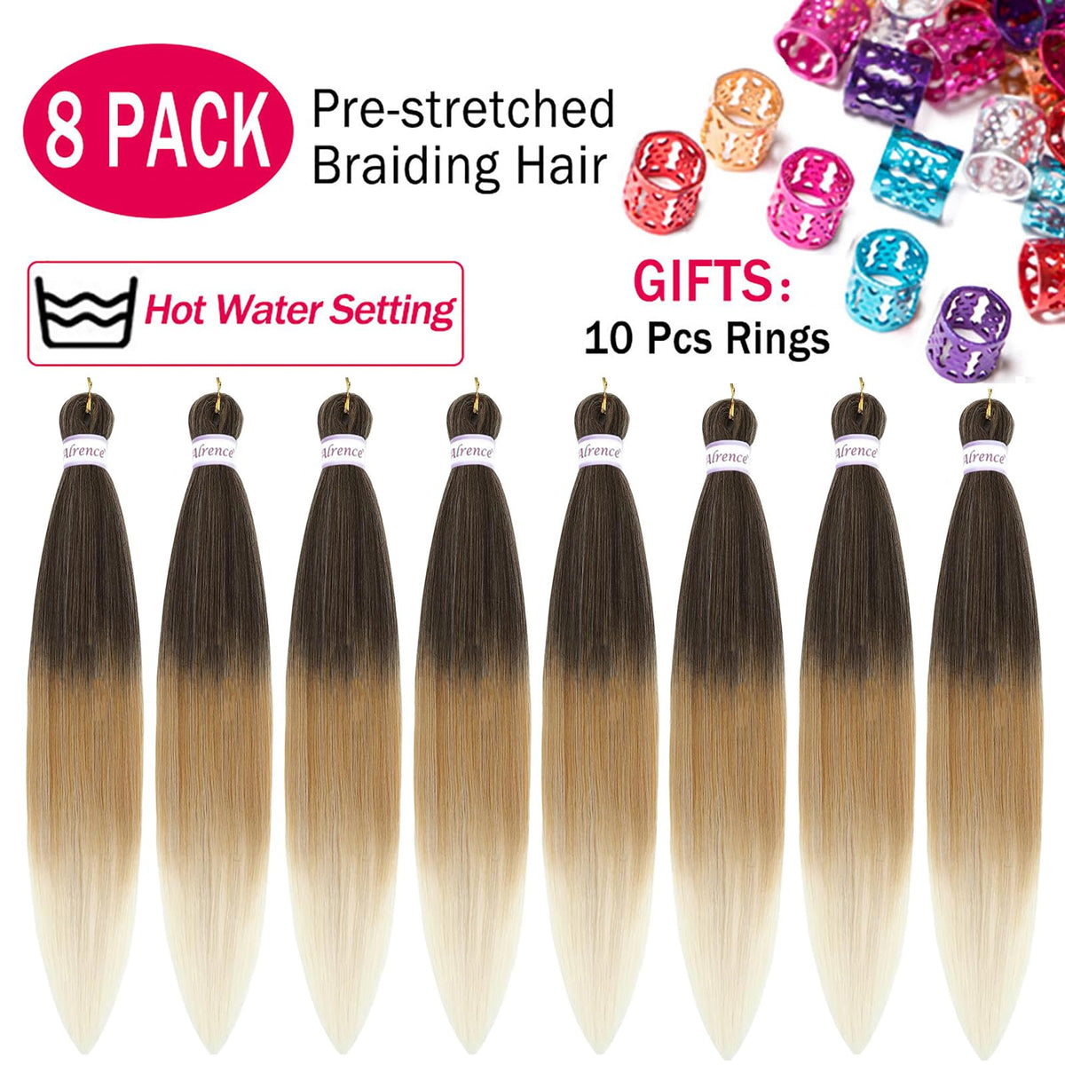Alrence braiding hair packaging with 8 packs