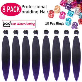 Alrence braiding hair packaging with 8 packs