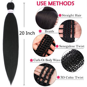 Alrence Braiding Hair packaging with 8 packs