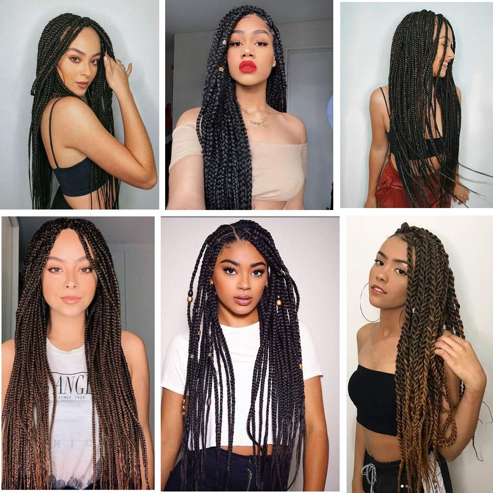 Alrence Braiding Hair styled in knotless braids