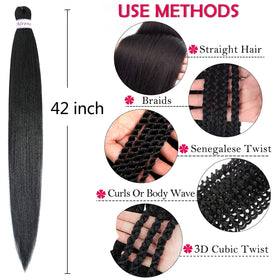 Alrence braiding hair styled into knotless braids