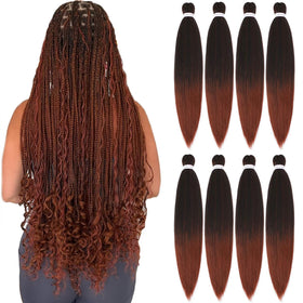 Alrence Copper Red Braiding Hair 30 inch front view