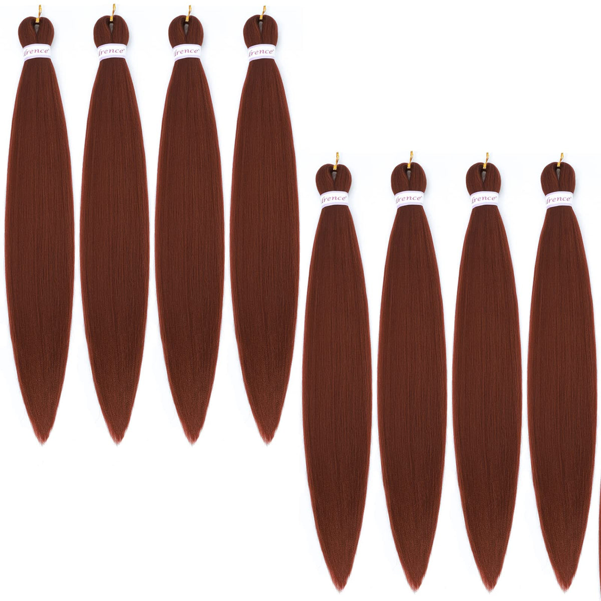 Alrence Pre Stretched Braiding Hair 18 Inch 8 Packs front view