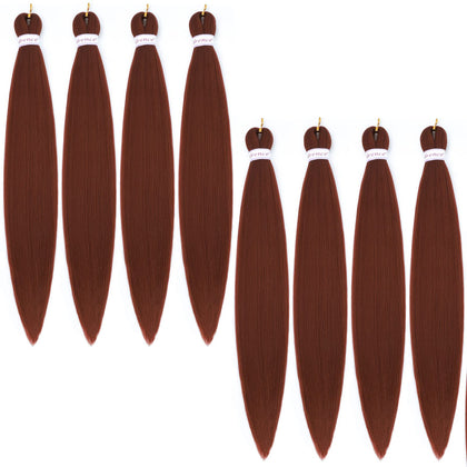 Alrence Pre Stretched Braiding Hair 18 Inch 8 Packs front view