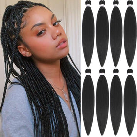 Alrence Pre Stretched Braiding Hair 20 inch Yaki Texture front view