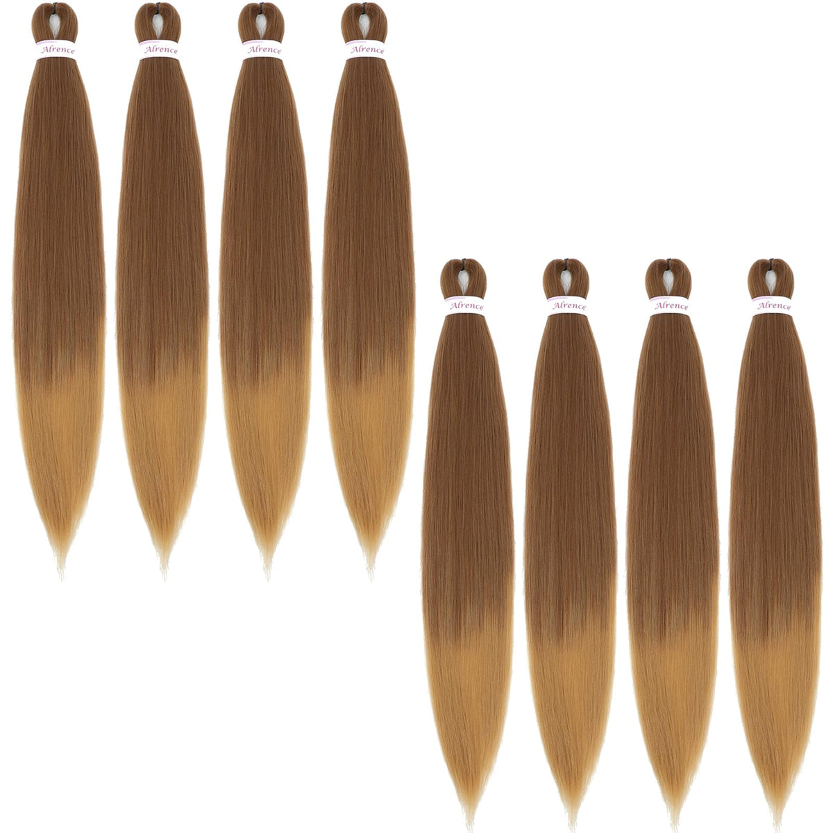 Alrence Pre Stretched Braiding Hair 30 inch 8 packs front view